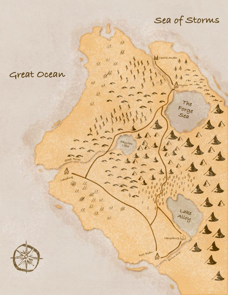 A fantasy world map